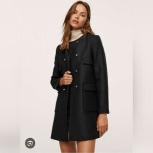Mango Black Women's Coat, XXS